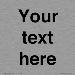 IV5902: Custom plain information sign. Black text