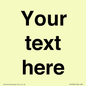 IV5902: Custom plain information sign. Black text