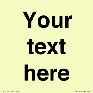 IV5902: Custom plain information sign. Black text