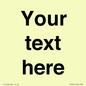 IV5902: Custom plain information sign. Black text
