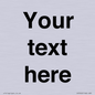 IV5902: Custom plain information sign. Black text