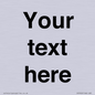 IV5902: Custom plain information sign. Black text