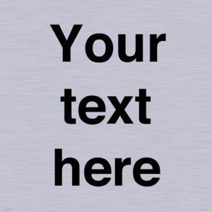IV5902: Custom plain information sign. Black text