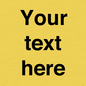 IV5902: Custom plain information sign. Black text