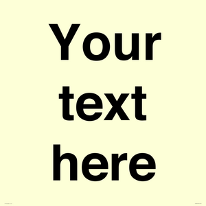 IV5902: Custom plain information sign. Black text