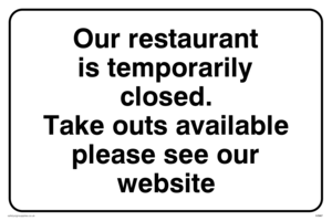 IV5967: Our restaurant is temporarily closed.