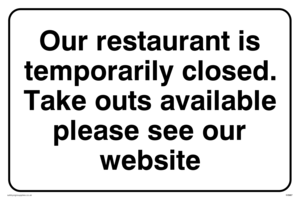 IV5967: Our restaurant is temporarily closed.