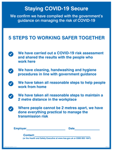 IV6105: Staying COVID-19 Secure 5 Steps to working safer together