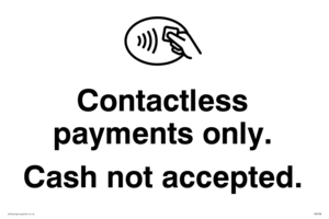IV6139: Contactless Payments only. Cash not accepted.