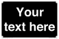 IV6153: Custom blank information sign. Plain text, black background