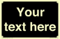 IV6153: Custom blank information sign. Plain text, black background