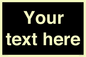 IV6153: Custom blank information sign. Plain text, black background