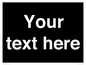IV6153: Custom blank information sign. Plain text, black background