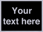 IV6153: Custom blank information sign. Plain text, black background