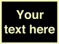 IV6153: Custom blank information sign. Plain text, black background