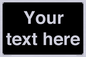 IV6153: Custom blank information sign. Plain text, black background