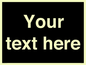 IV6153: Custom blank information sign. Plain text, black background