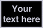 IV6153: Custom blank information sign. Plain text, black background
