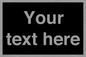 IV6153: Custom blank information sign. Plain text, black background