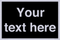 IV6153: Custom blank information sign. Plain text, black background