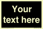 IV6153: Custom blank information sign. Plain text, black background