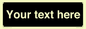 IV6153: Custom blank information sign. Plain text, black background