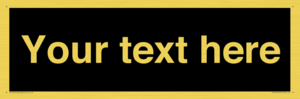 IV6153: Custom blank information sign. Plain text, black background