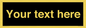 IV6153: Custom blank information sign. Plain text, black background