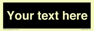 IV6153: Custom blank information sign. Plain text, black background