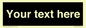 IV6153: Custom blank information sign. Plain text, black background