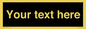 IV6153: Custom blank information sign. Plain text, black background