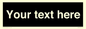 IV6153: Custom blank information sign. Plain text, black background