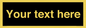 IV6153: Custom blank information sign. Plain text, black background