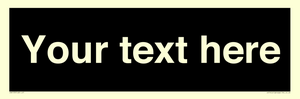 IV6153: Custom blank information sign. Plain text, black background
