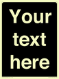 IV6153: Custom blank information sign. Plain text, black background