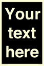 IV6153: Custom blank information sign. Plain text, black background