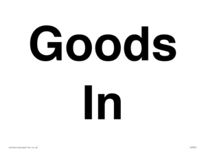 IV7001: Goods In