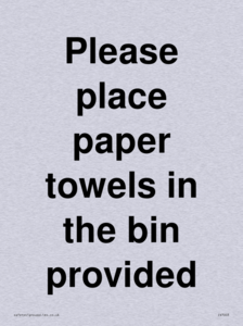 IV7003: Please place paper towels in the bin provided