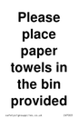 IV7003: Please place paper towels in the bin provided