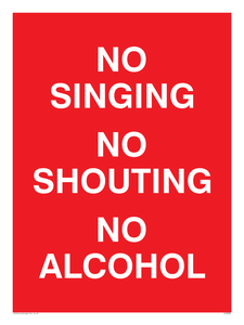 IV7032: NO SINGING NO SHOUTING NO ALCOHOL