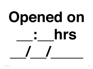 IV7068: Opened on __:__hrs __/__/____