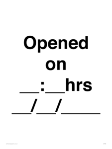 IV7068: Opened on __:__hrs __/__/____