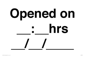 IV7068: Opened on __:__hrs __/__/____