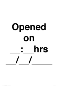 IV7068: Opened on __:__hrs __/__/____