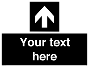 IV7076: Custom Directional signage black arrow up