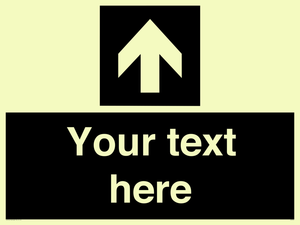 IV7076: Custom Directional signage black arrow up