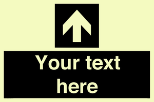 IV7076: Custom Directional signage black arrow up