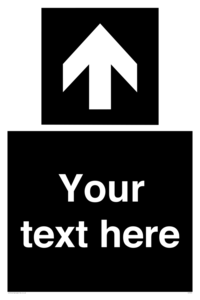 IV7076: Custom Directional signage black arrow up