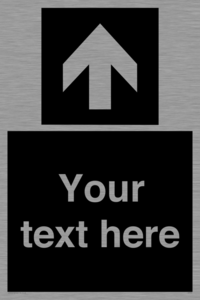 IV7076: Custom Directional signage black arrow up