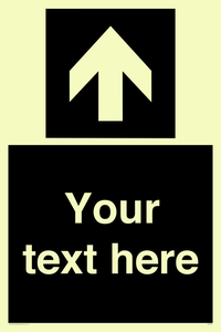 IV7076: Custom Directional signage black arrow up